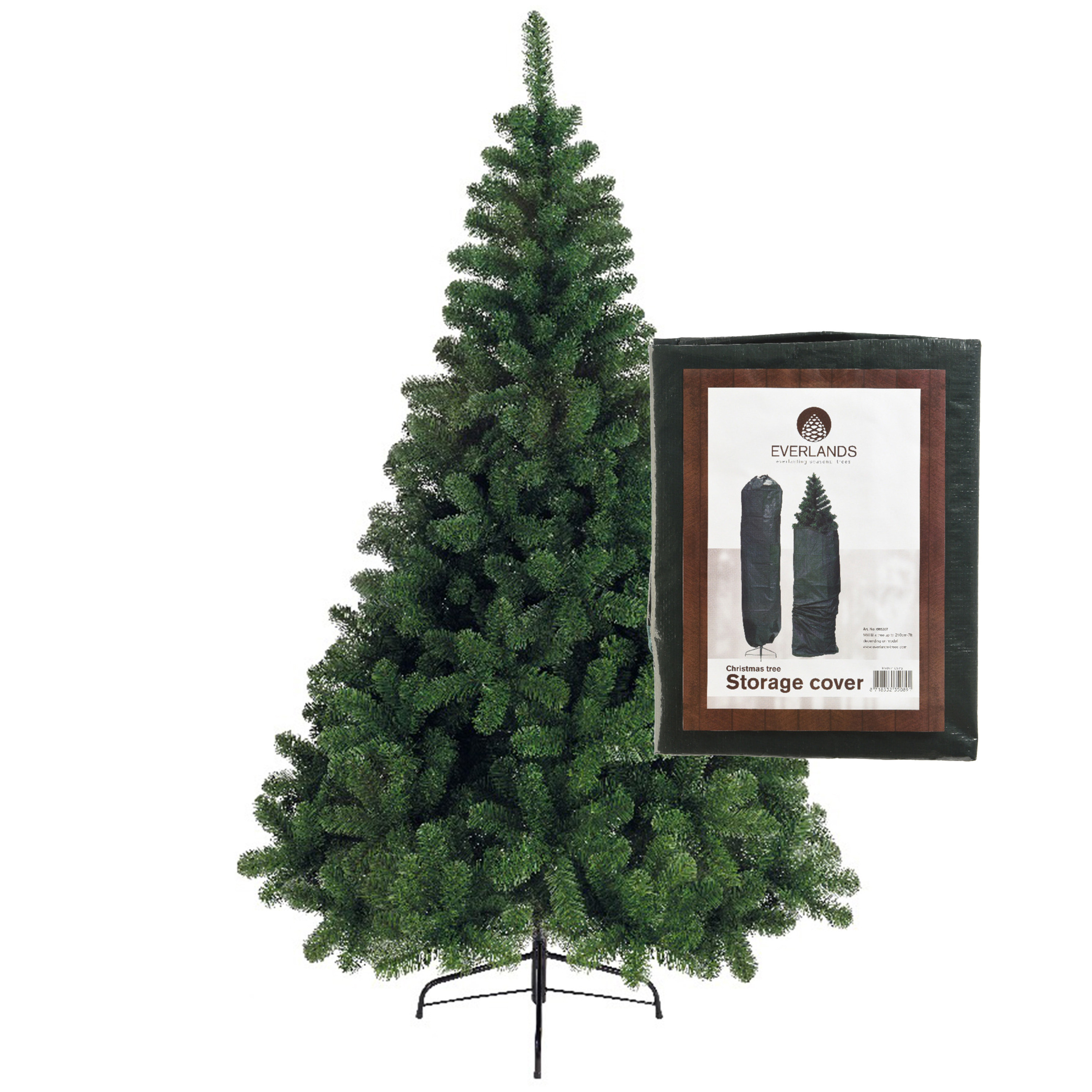 Bellatio Decorations kerstboom 210 cm met opbergzak - Top Merken Winkel